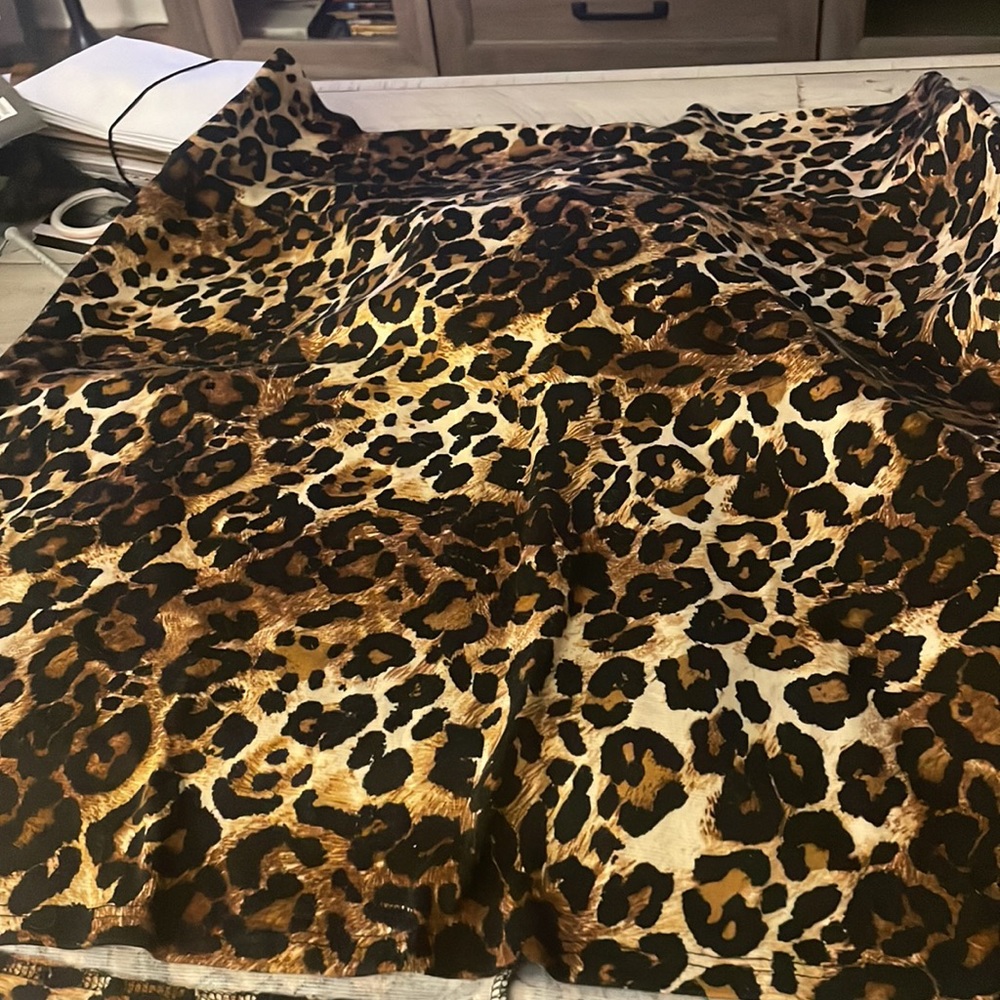 Cheetah print mini skirt